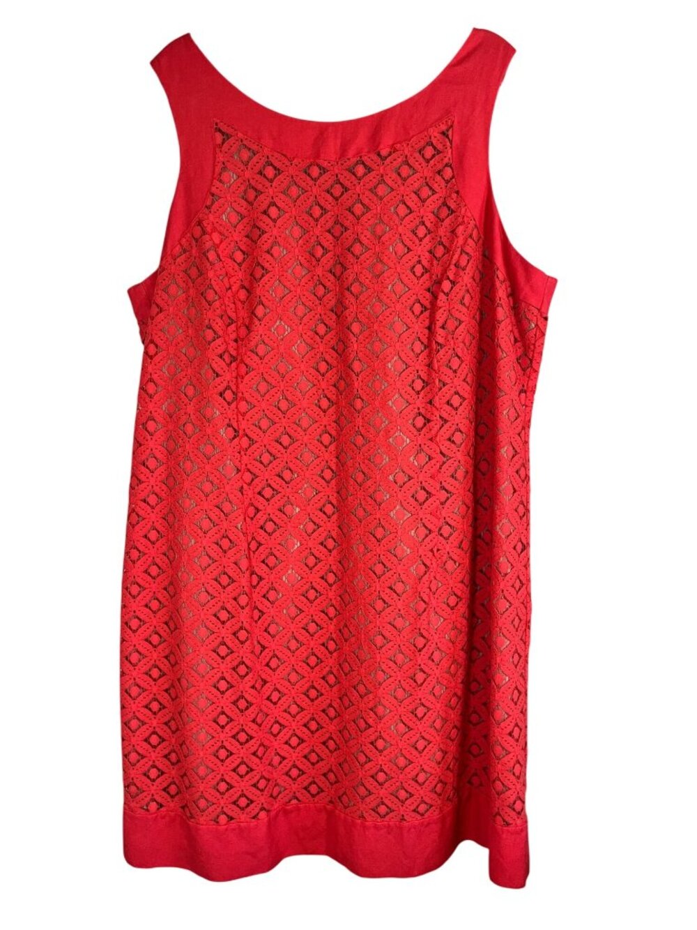 Retro‎ Floral Lace Dress Pink 22W Boho Indie Resort Preppy Feminine Classic Chic